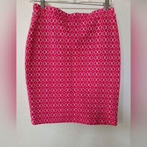 Leota Womens Pink Pull on Textured Knee-length pencil Skirt. Size S